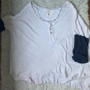 Free People Henley Scoop Neck Top